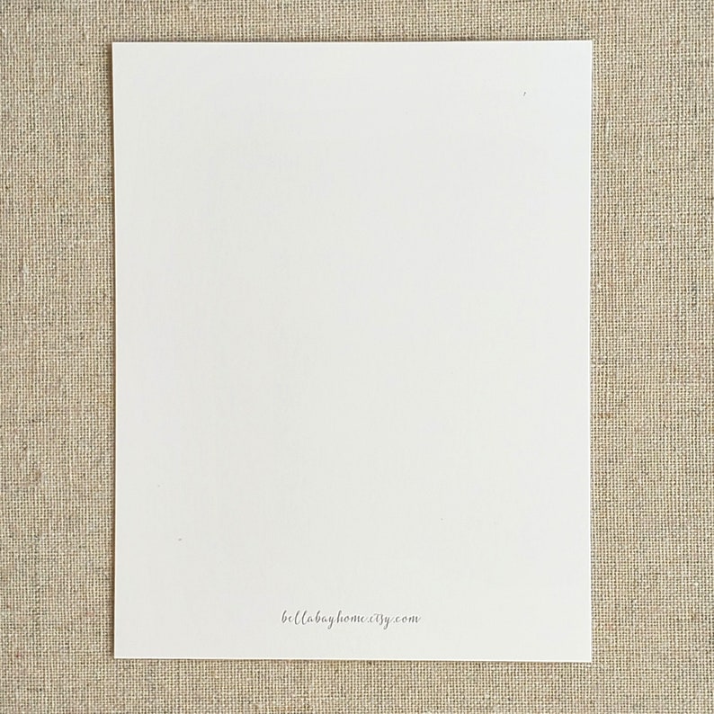 May include: Blank white card with the text "bellabayhome.etsy.com" printed in the bottom right corner.