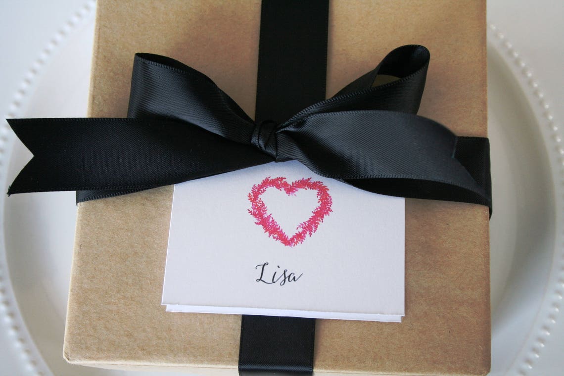 Valentine's Day Place Cards Heart Place Cards Seating Etsy