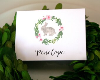 Easter Place Cards, Set of 12 Easter Dinner Place Cards, Watercolor Place Cards, Easter Holiday Seating Cards, Easter Party Place Cards