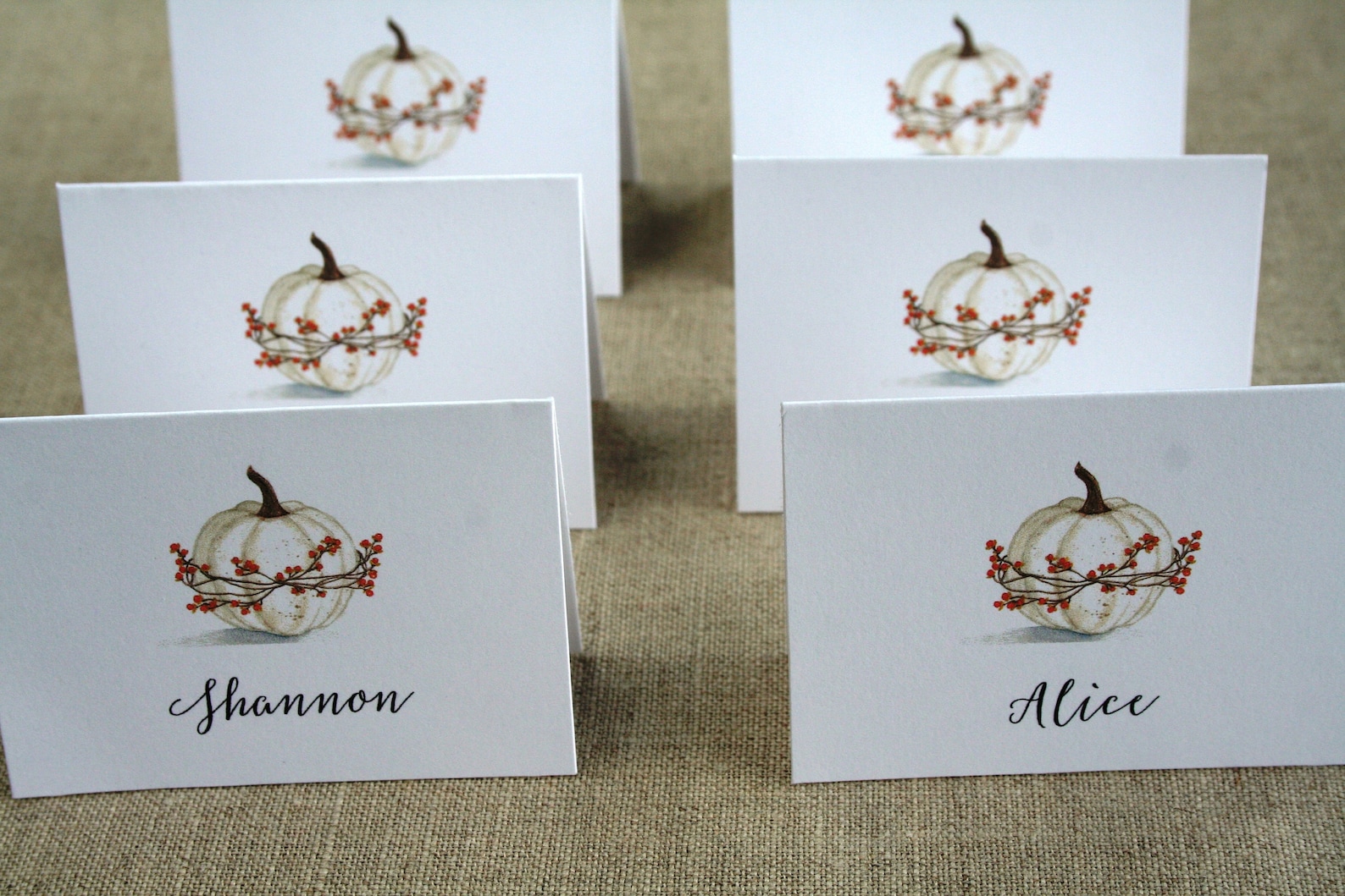 Thanksgiving Place Cards Holiday Seating Cards Party Place - Etsy