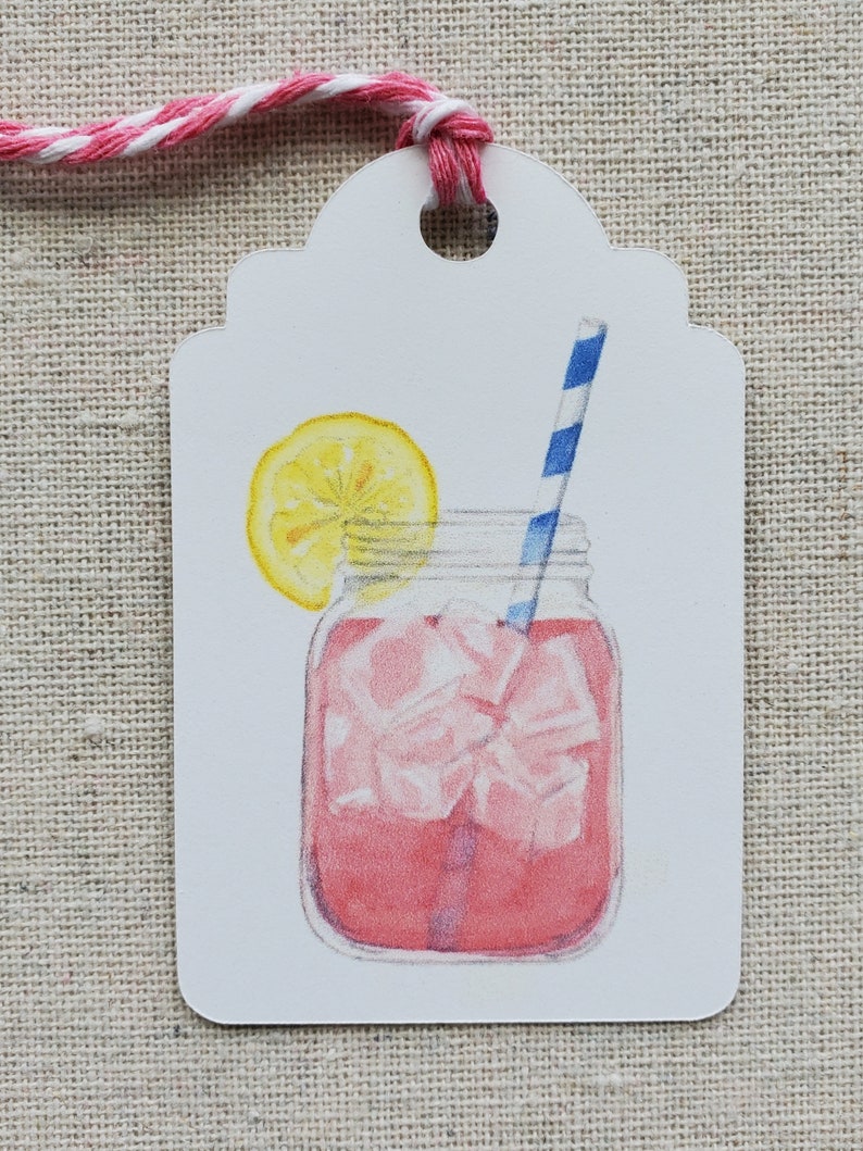 Lemonade Gift Tags Pink Lemonade Tags All Occassion Gift Etsy