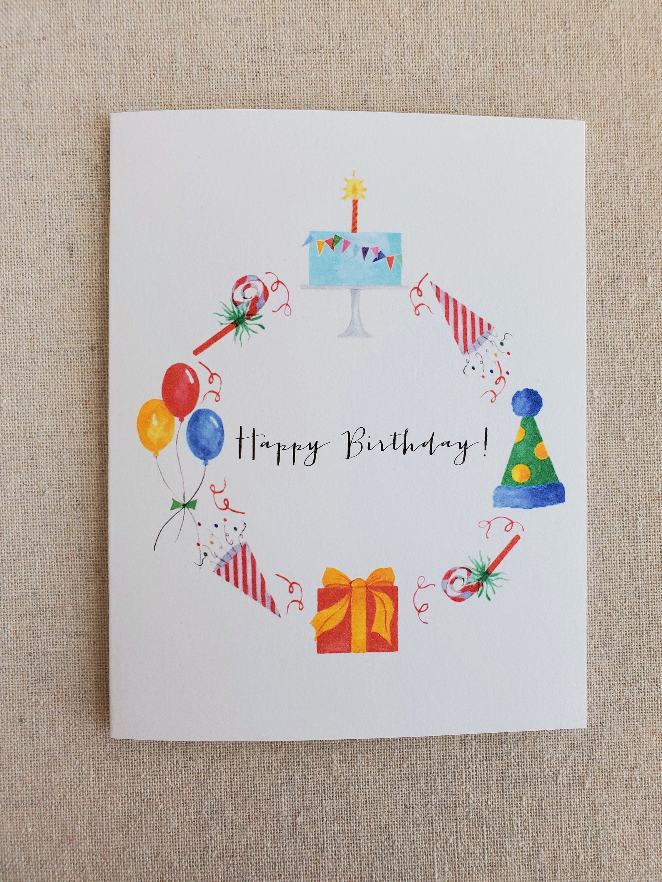 Carte d'anniversaire, carte de voeux d'anniversaire pour une personne, carte d'anniversaire, carte d'anniversaire aquarelle, carte de joyeux anniversaire, voeux d'anniversaire