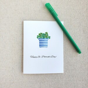 St. Patrick&#39;s Day Note Card, Single St. Patrick&#39;s Day Greeting Card, St. Patrick&#39;s Day Gift Card