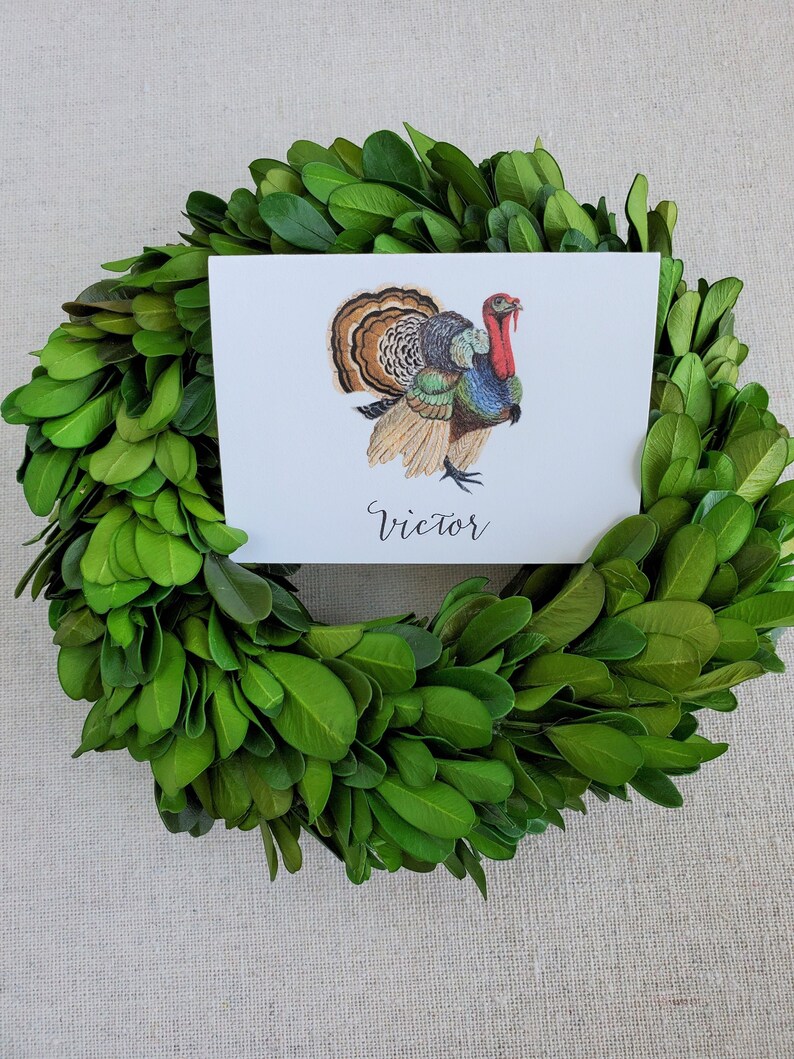 Thanksgiving Place Cards Turkey Place Cards Holiday Seating image 1