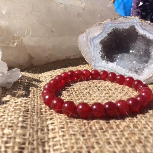 Red Jade Bracelet Etsy