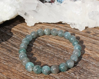 8mm Blue Apatite Healing Stone Bracelet