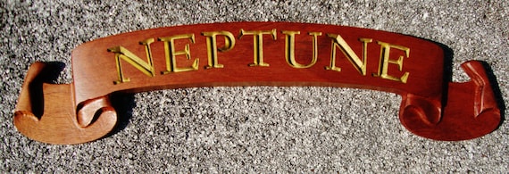 Custom Carved Wooden Name Board; Nautical, Boat, Home, Office Door