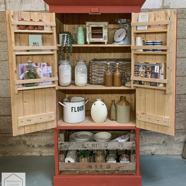 Paprika Red Rustic Style Traditional Farmhouse Kitchen Larder