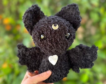 Moon Gem Black Bat Amigurumi