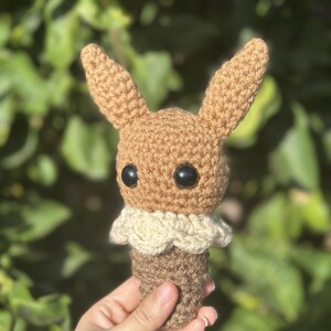 Brown Bunny Ice Cream Amigurumi - Cute Ice Cream Plushie - ONE OF A KIND