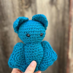 Teal Bat Amigurumi - Small Bat Plush