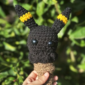 Black Bunny Ice Cream Amigurumi - Cute Ice Cream Plushie - ONE OF A KIND