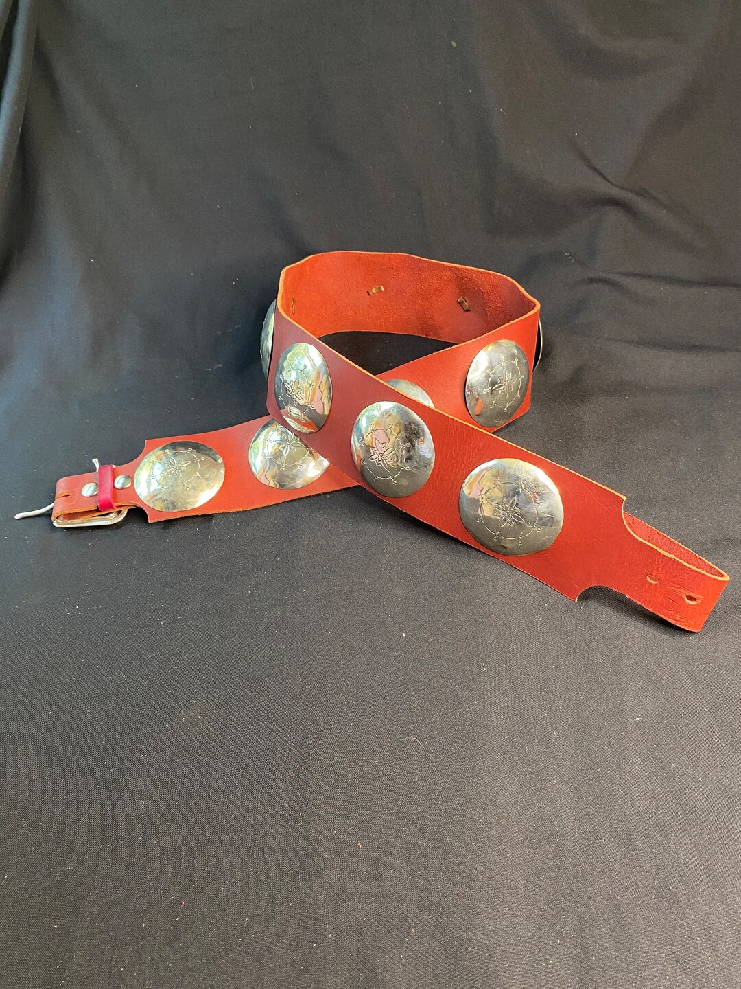 Adult Silver Concho Belt Handmade Native American Powwow Regalia Etsy