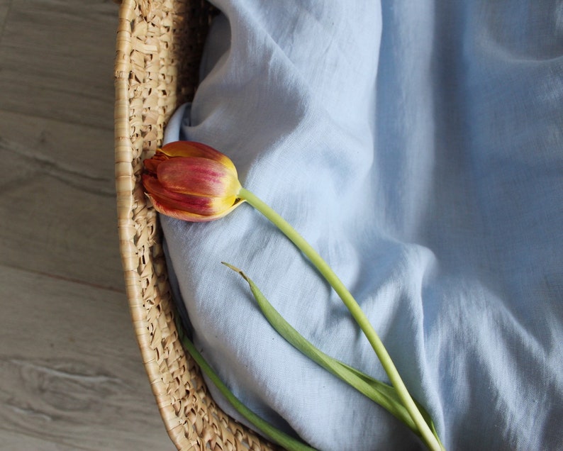 Blue Baby Nest Baby Lounger Linen Lounger Newborn Etsy