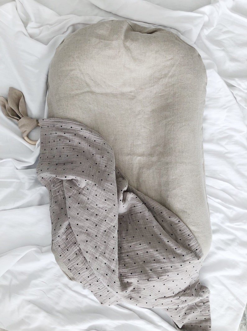 Natural Linen Baby Nest Baby Linen Lounger Newborn Lounger Etsy