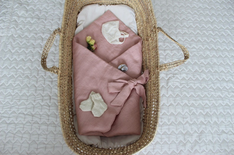 Linen baby envelope infant bedding sleeping envelope baby Etsy