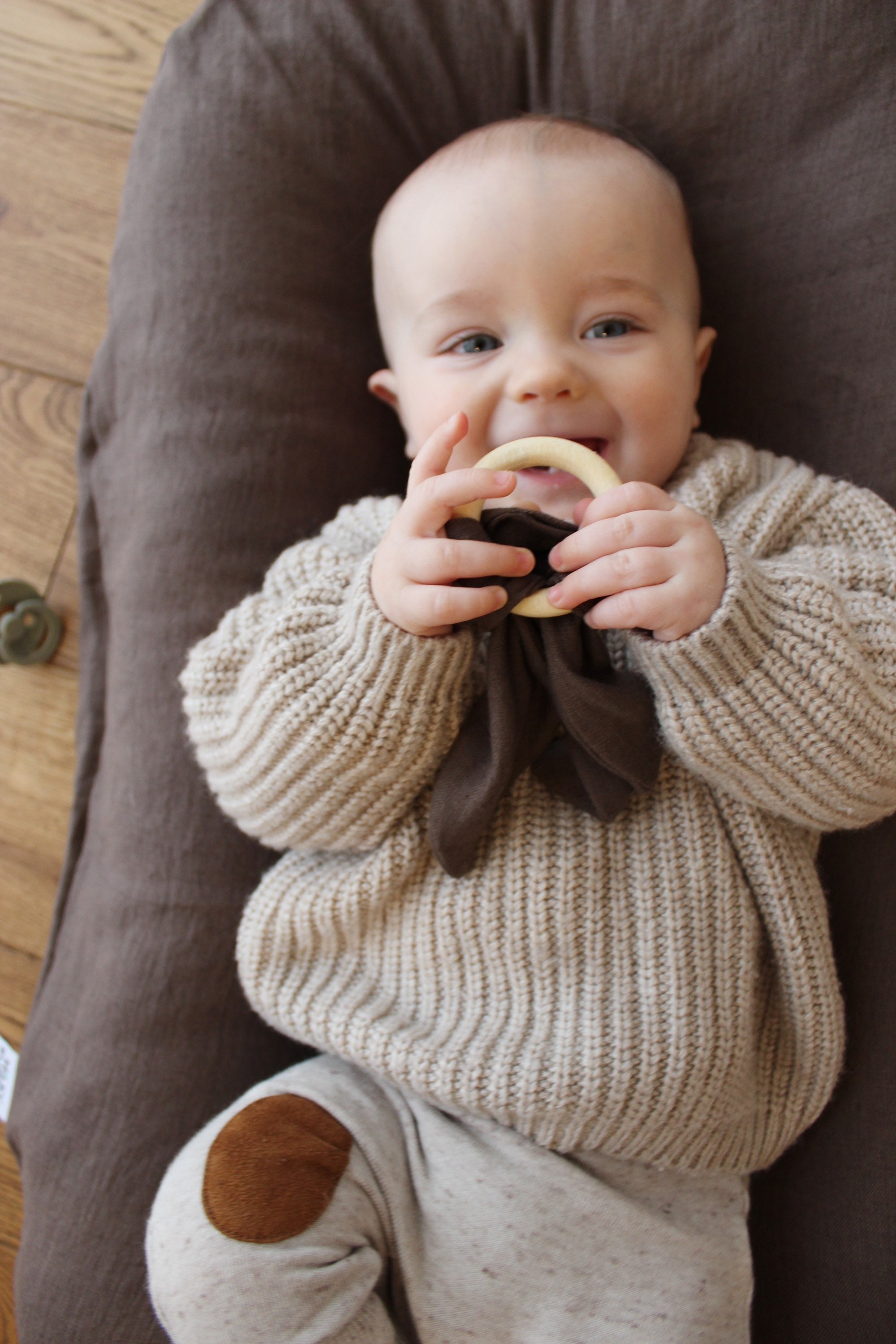 Brown baby nest baby lounger linen lounger EXPRESS SHIPPING Etsy