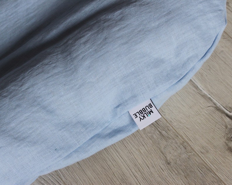 Blue Baby Nest Baby Lounger Linen Lounger Newborn Etsy