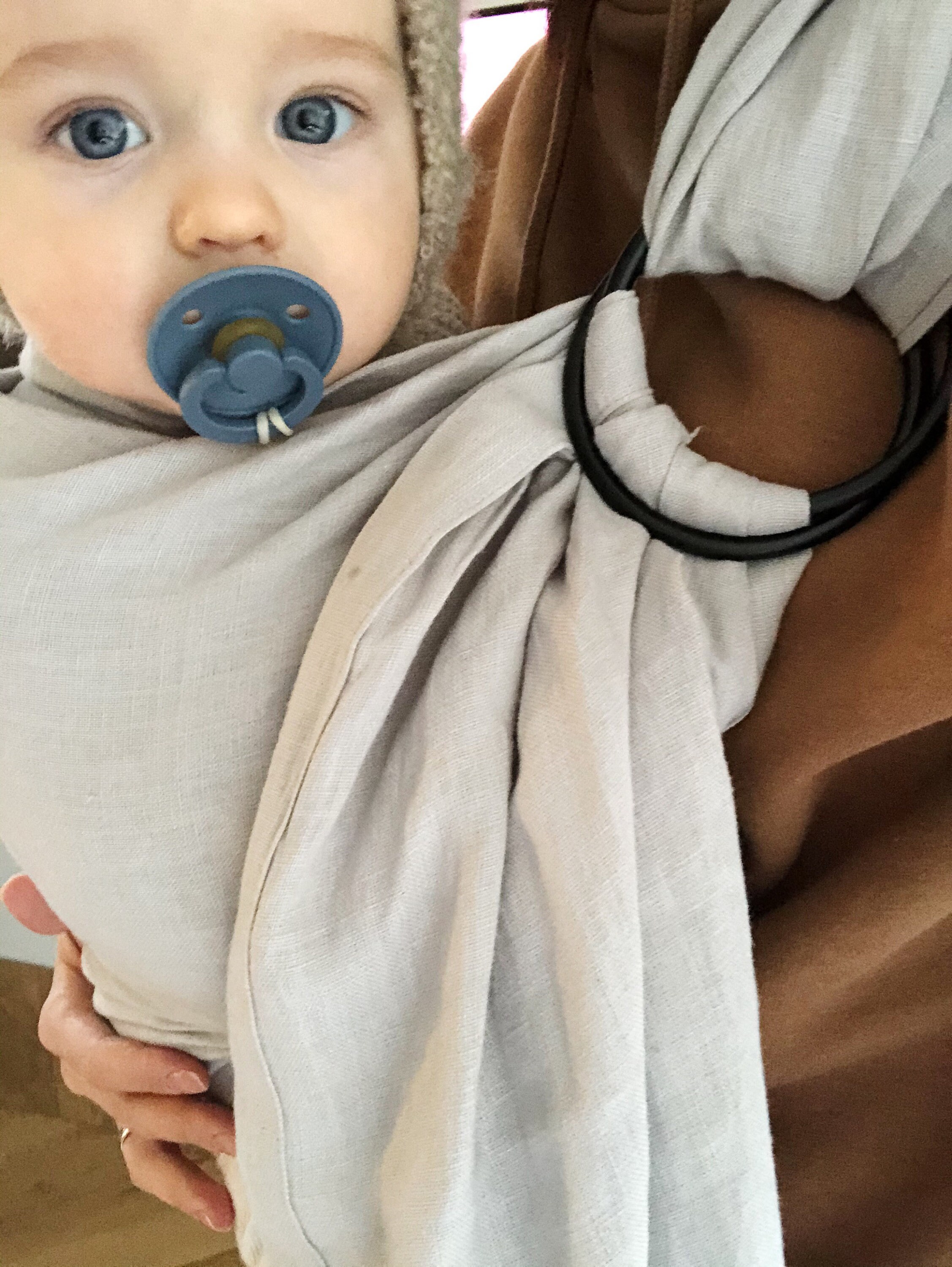 Soft linen ring sling baby carrier. Infant ring sling. Baby Etsy