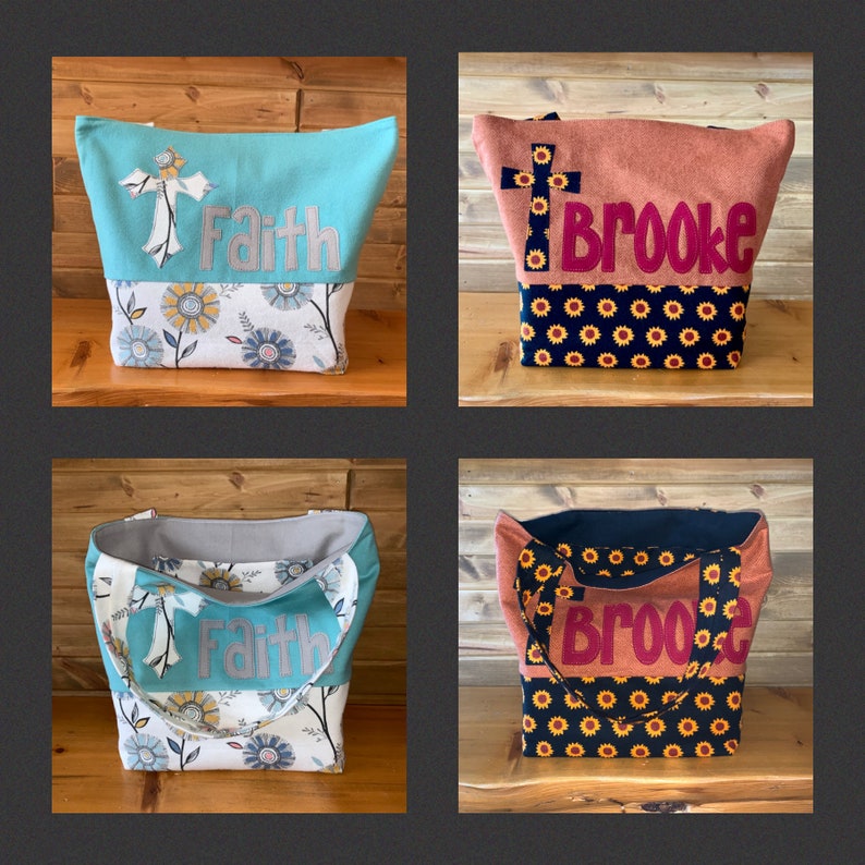 Personalized Shoulder Bag Diaper bag Bridal Gift Personalized Foldable Tote Bag Cute Tote Personalized Bible Tote Bag Personalized Bag