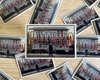 Haddonfield Postcard Sticker: Retro Horror Movie Vinyl Sticker