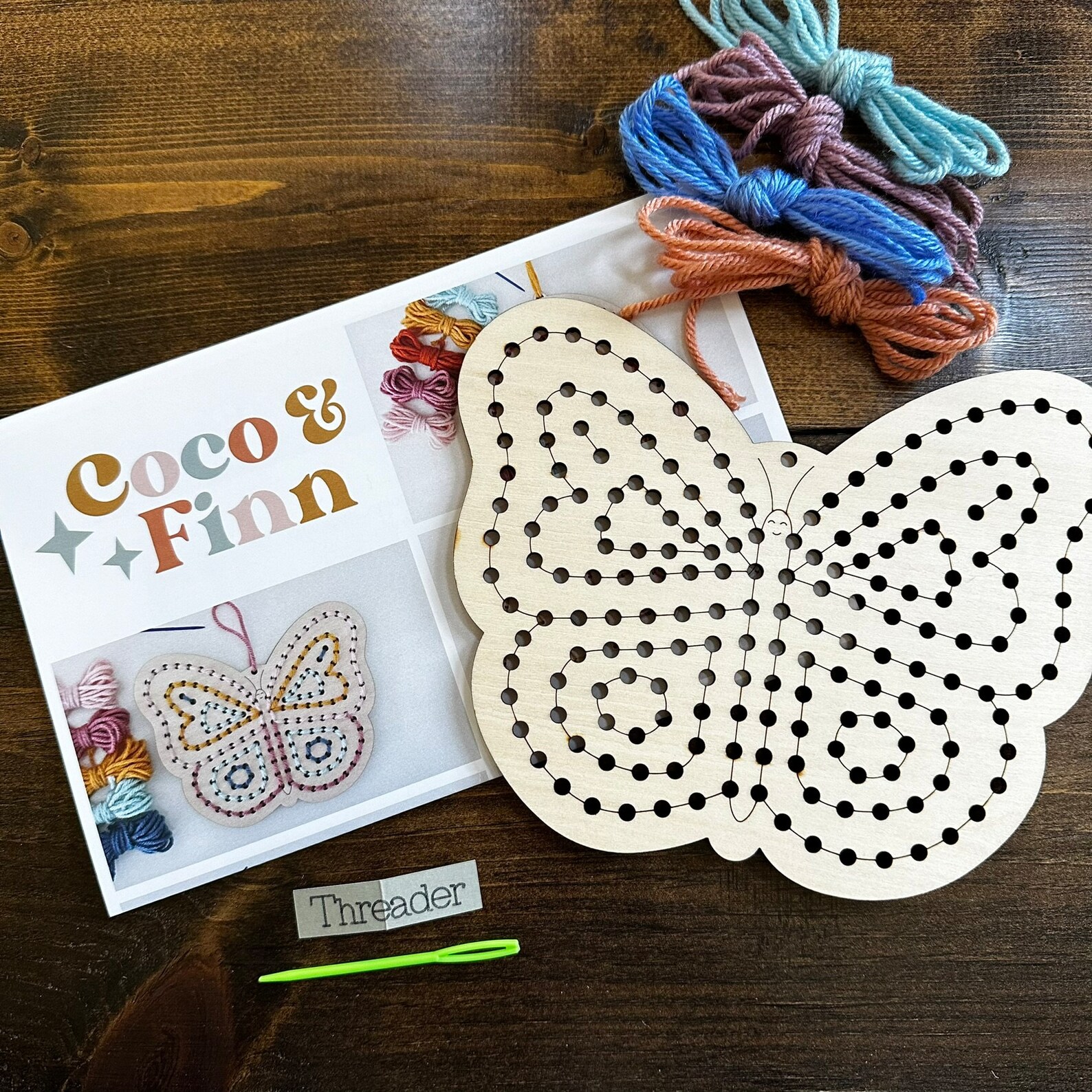 Montessori Craft Kit for Kids: DIY Sewing Yarn Threading Project - Etsy