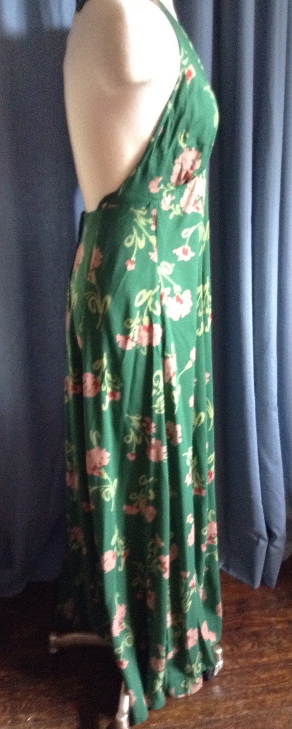 Vintage floral Maxi halter dress - image 3