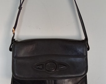 Vintage GUCCI Black Nylon Leather Tiny Small Tote Handbag Hand