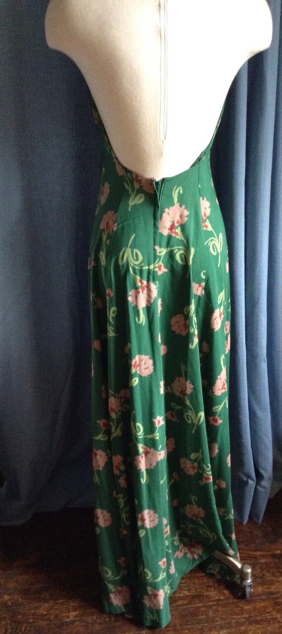 Vintage floral Maxi halter dress - image 2