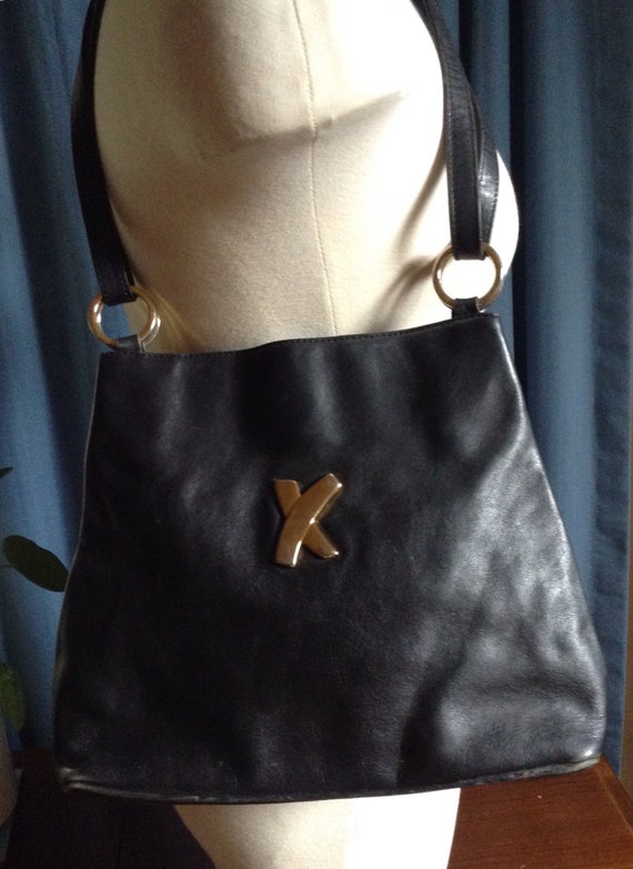 Vintage Paloma Picasso Signature X Leather Transitional Shoulder Bag Etsy