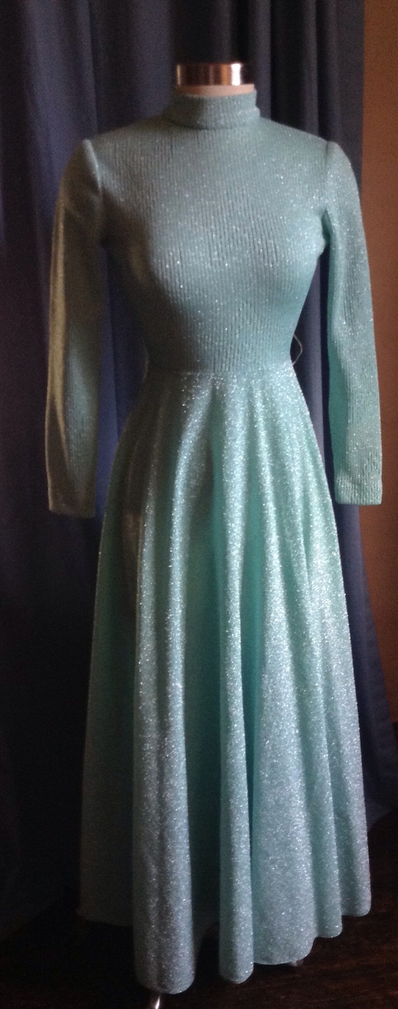 1970s sequin maxi dress - image 1