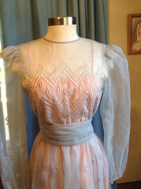 Vintage sheer elegance party dress - image 1