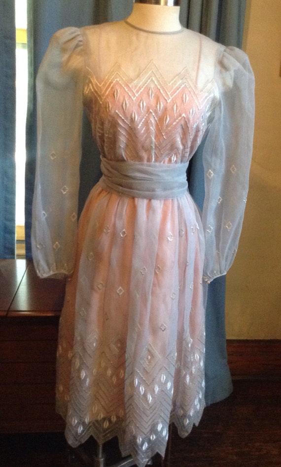 Vintage sheer elegance party dress - image 2