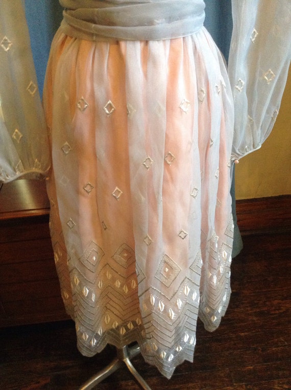 Vintage sheer elegance party dress - image 3