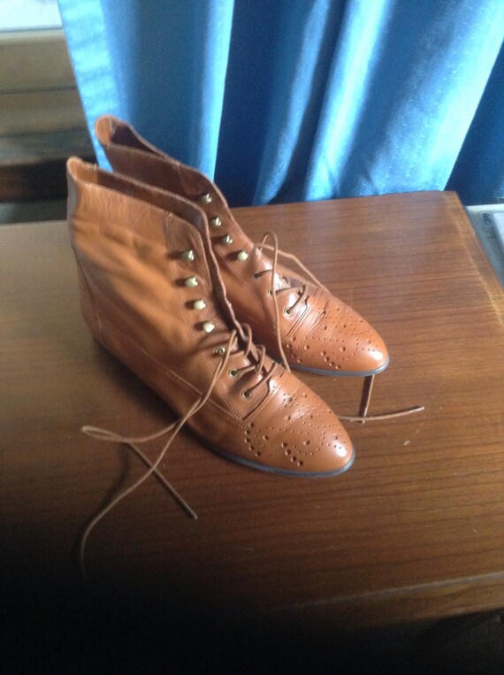 Vintage all leather granny boots