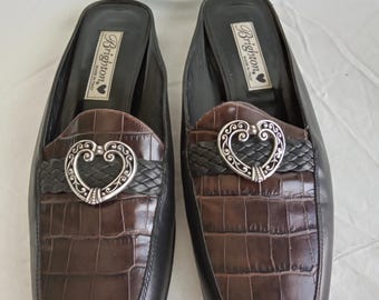 Vintage Brighton Italian leather JASPER slide in shoes