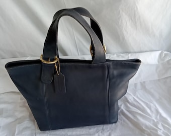 Vintage mini COACH tote bag Navy  4133