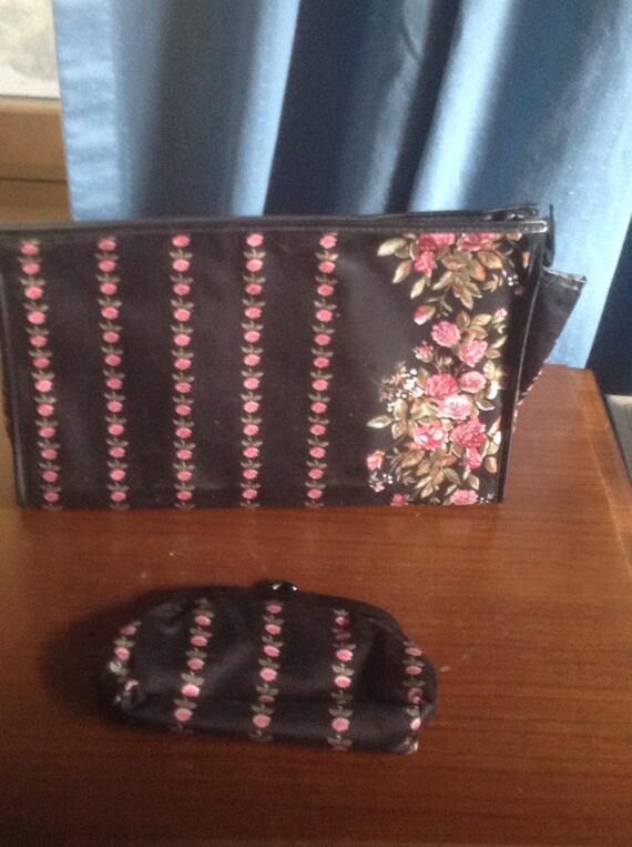 Vintage satin Karl Lagerfeld travel set Gem