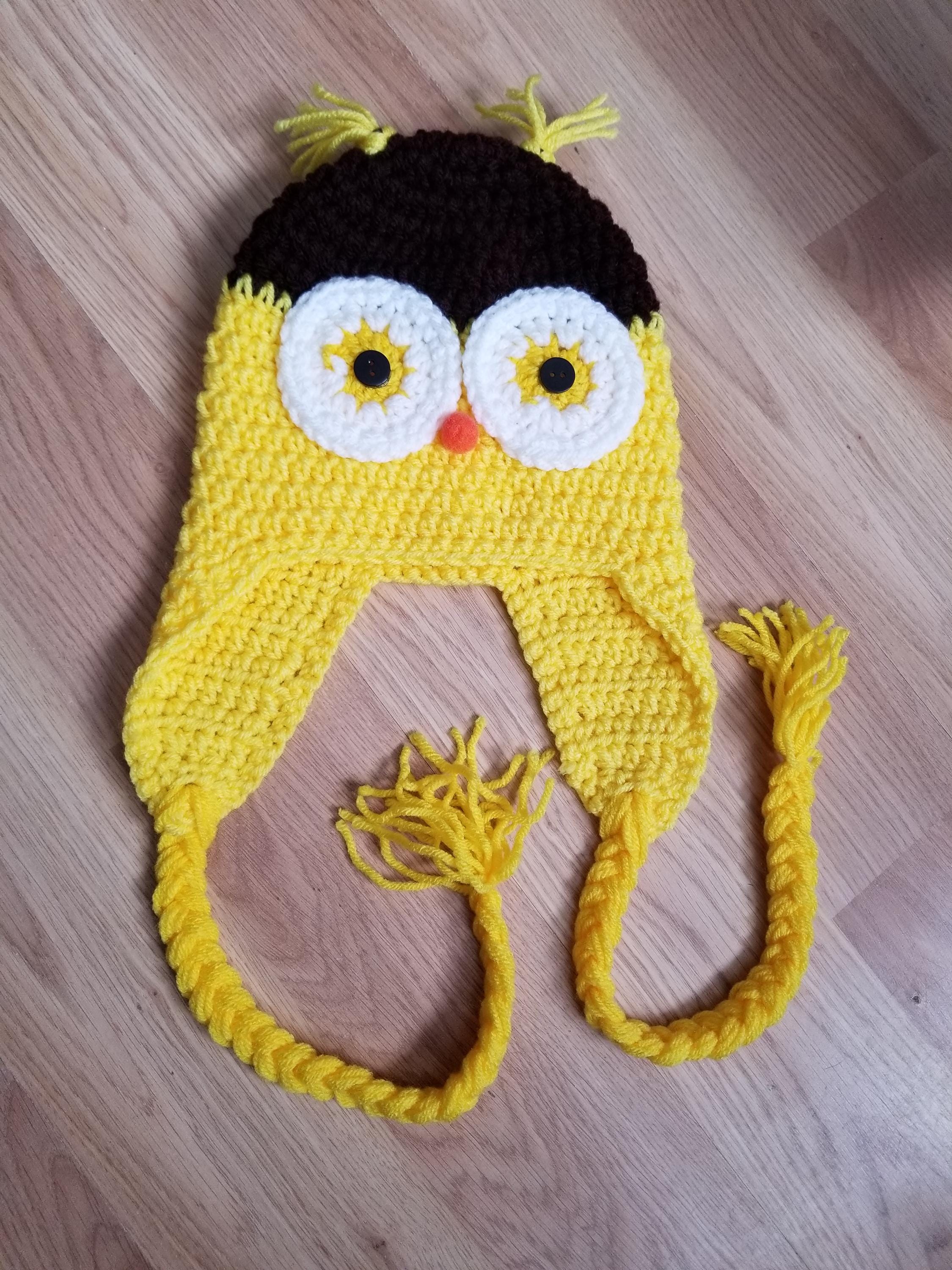 Handmade Owl Crocheted Hat