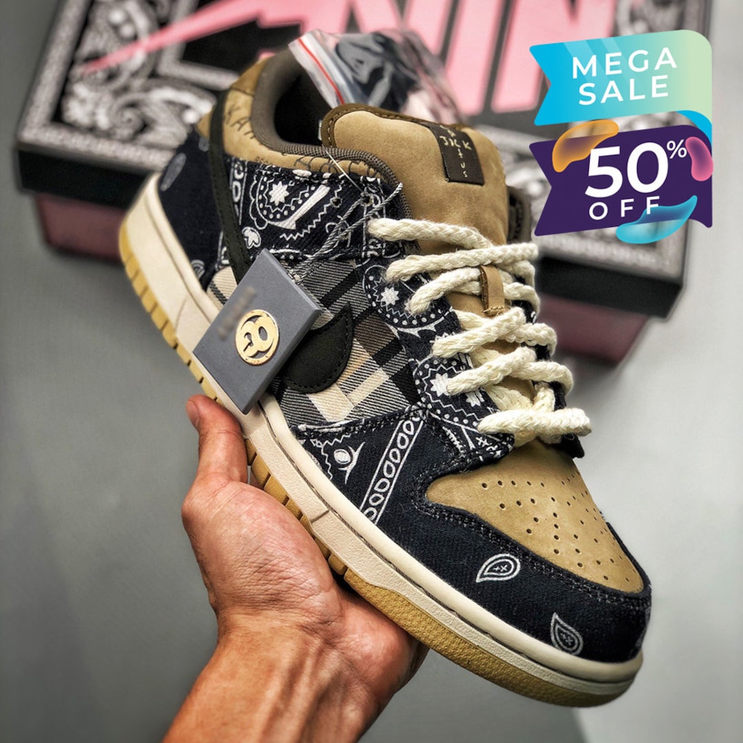 Dunk Cactus Jack Handmade Sneaker for Him for Her on New Year ...