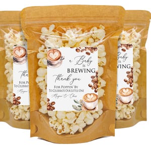 A Baby Is Brewing Baby Shower Coffee Party Favor, Coffee Baby Shower Party Favors, Gender Neutral Baby Shower, Coffee Bean Baby Sprinkle
