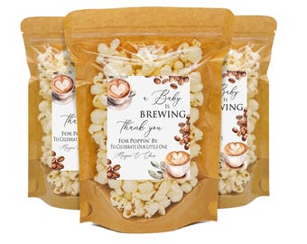 A Baby Is Brewing Baby Shower Coffee Party Favor, Coffee Baby Shower Party Favors, Gender Neutral Baby Shower, Coffee Bean Baby Sprinkle