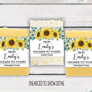 Sunflower Bridal Shower Party Favor, Sunflower Baby Shower Favors For Fall, Yellow Baby Shower Soap Favors, Yellow Bridal Shower Ideas