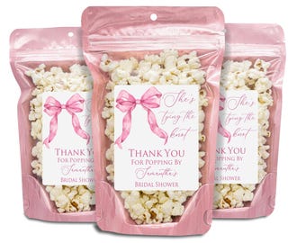 Pink Bow Shes Tying The Knot Bridal Shower Party Favors, Pink Bow Bridal Shower Favors, Pink Bow Theme Party, Bridal Shower Minimalist