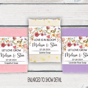 Love In Bloom Wedding Favor, Let Love Grow Wedding Favors, Wildflower Soap Favors, Love Is In Bloom Bridal Shower Favors, Wildflower Favors
