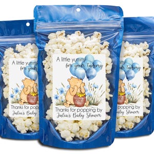 Boy Winnie The Pooh Baby Shower Party Favors, Blue Baby Shower Favors, A Little Hunny Is On The Way Baby Shower, Pooh Bear Baby Shower image 1