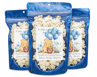 Boy Winnie The Pooh Baby Shower Party Favors, Blue Baby Shower Favors, A Little Hunny Is On The Way Baby Shower, Pooh Bear Baby Shower
