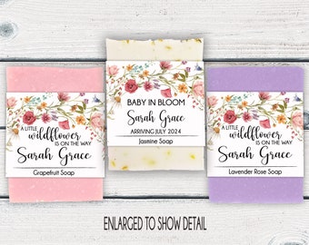 Wildflower Baby Shower Favors ,A Little Wildflower Is On The Way, Baby In Bloom Favor, Girl Baby Shower Floral Favors, Boho Favors