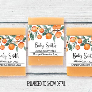 A Little Cutie Is On The Way Baby Shower Favor Soap, Citrus Baby Shower Favor, Orange Baby Shower Favors, Cutie Baby Shower Favors,
