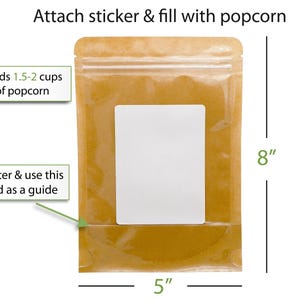 Baby Q Baby Shower Favors, Popcorn Bags and Stickers, Barbecue Baby Shower Party Favors, Summer Party Favors, CoEd BBQ Gender Neutral image 5